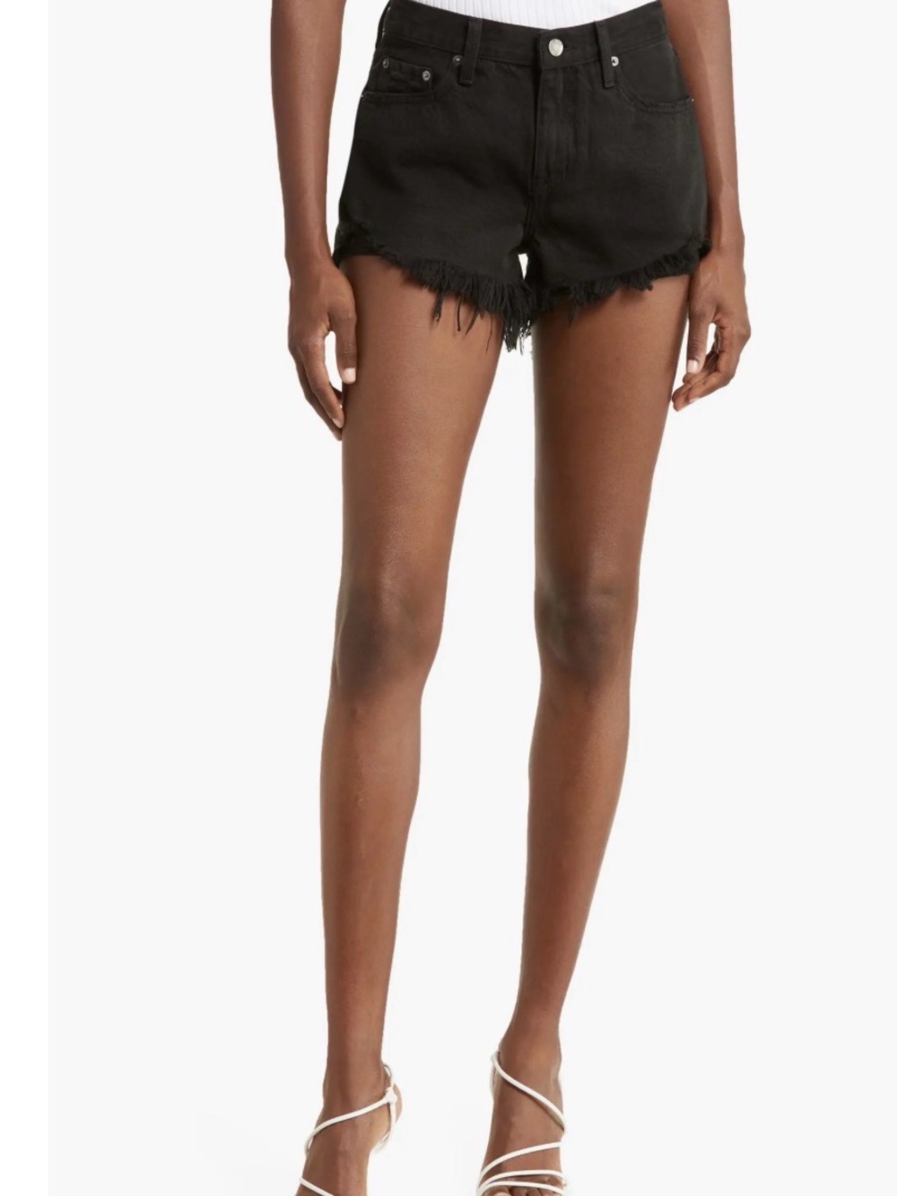 Gigi Low Rise Cutoff Denim Shorts